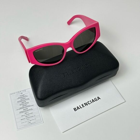BALENCIAGA Sunglasses BB0258S 004 Fuchsia Grey Women  NEW main image 6
